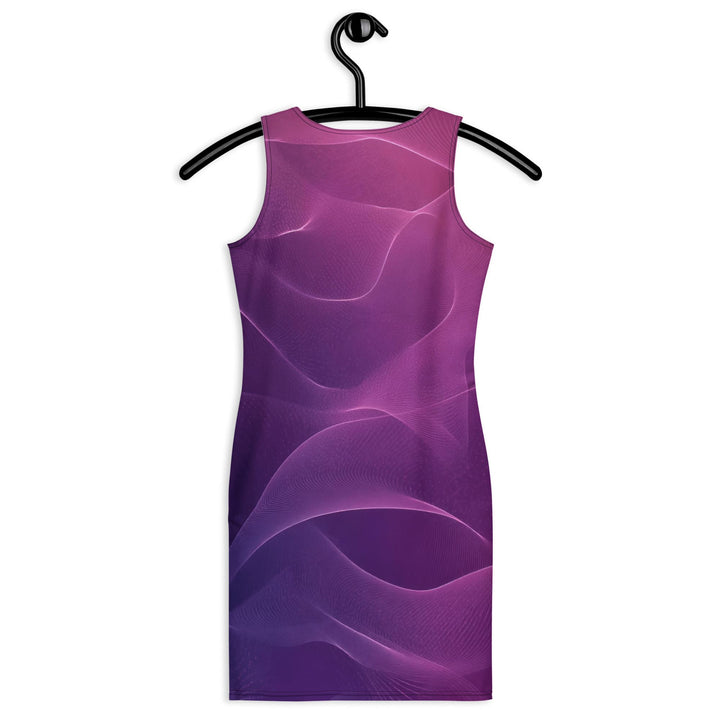 Graphic Bodycon Dress – Purple Gradient Waves Print | ARLXUN