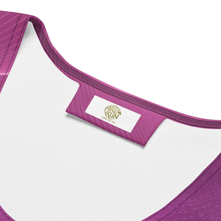 Graphic Bodycon Dress – Purple Gradient Waves Print | ARLXUN