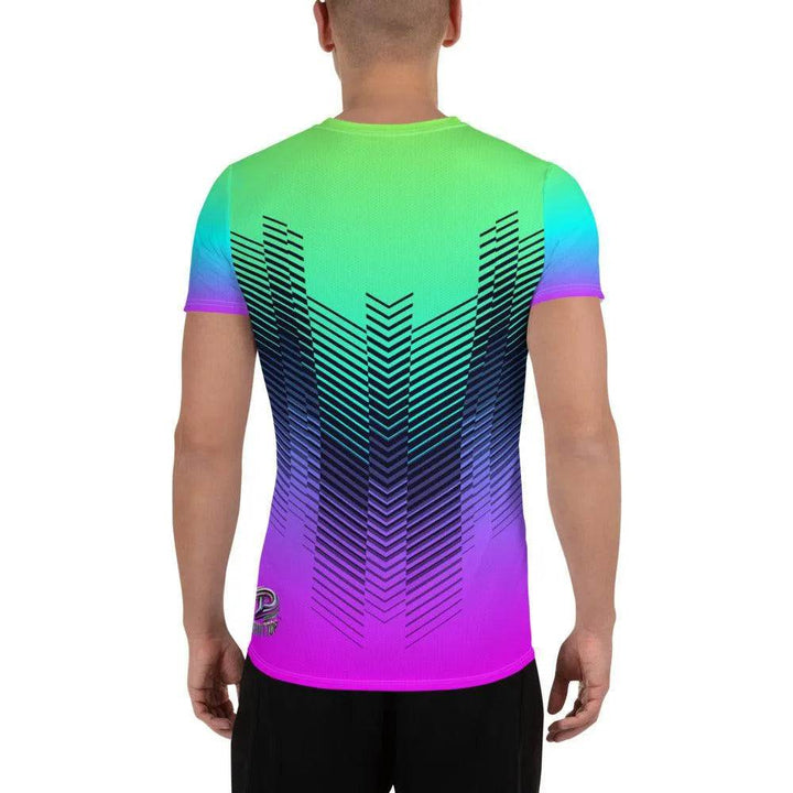 Men’s Athletic T-shirt – Gradient Pulse Print -ARLXUN