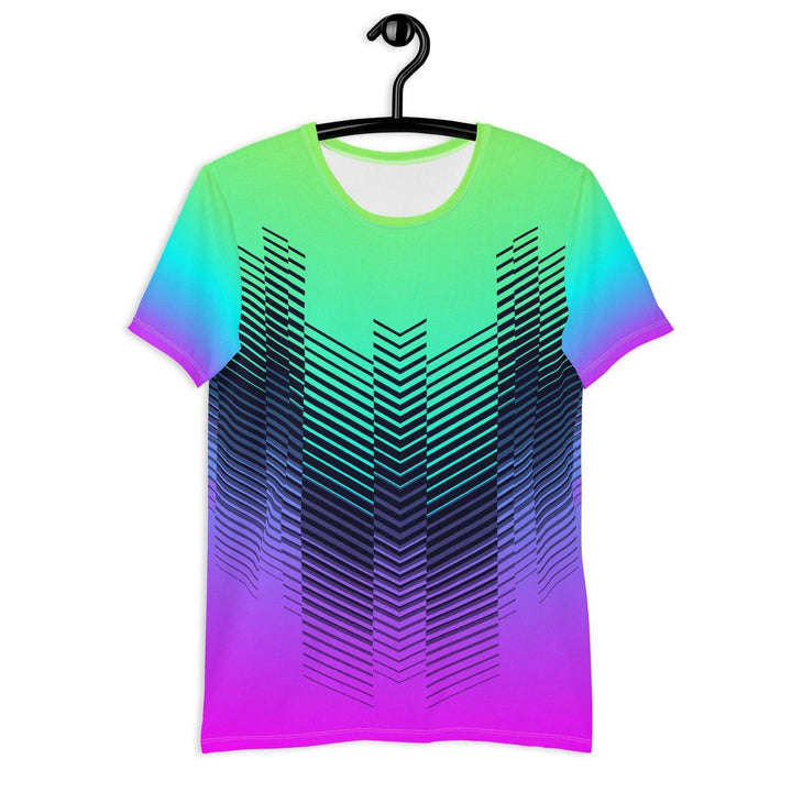 Men’s Athletic T-shirt – Gradient Pulse Print -ARLXUN