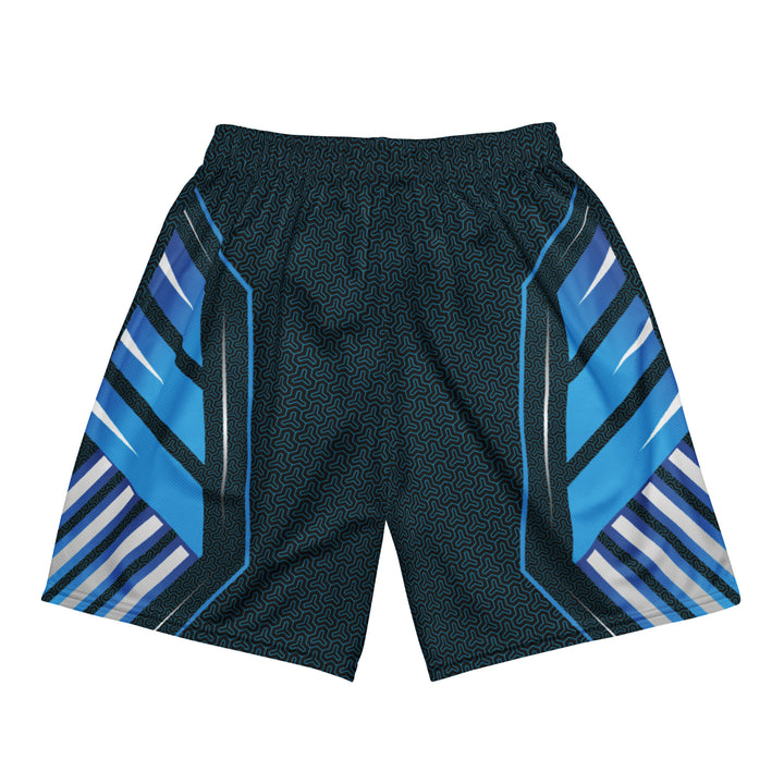 Graphic Sports Shorts – Blue & Black Striped Print | ARLXUN