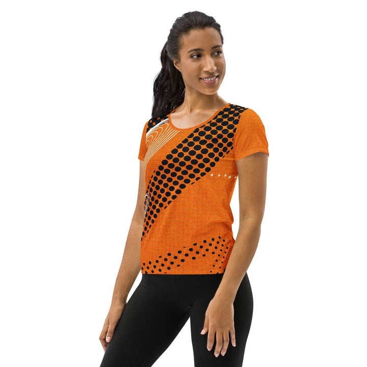 Women's Athletic T-Shirt with Geometric Print -ARLXUN