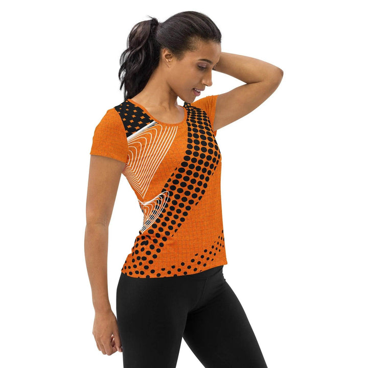 Women's Athletic T-Shirt with Geometric Print -ARLXUN