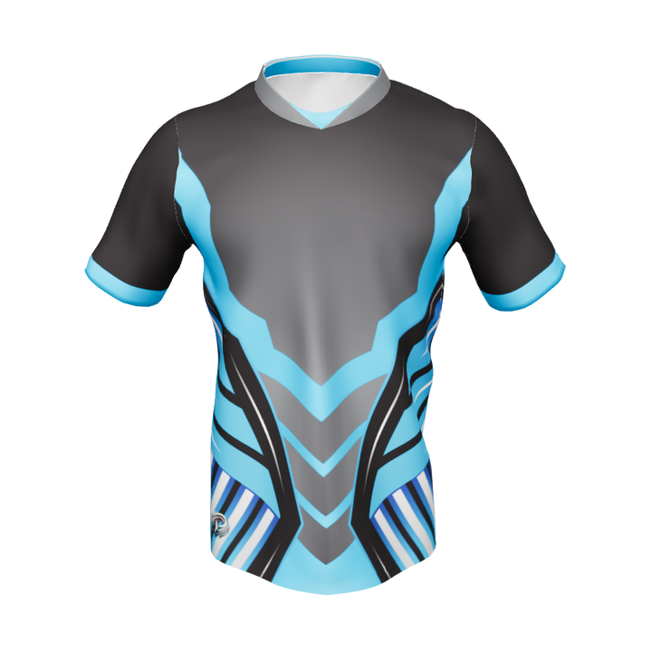 Graphic Sports Shorts – Blue & Black Striped Print | ARLXUN