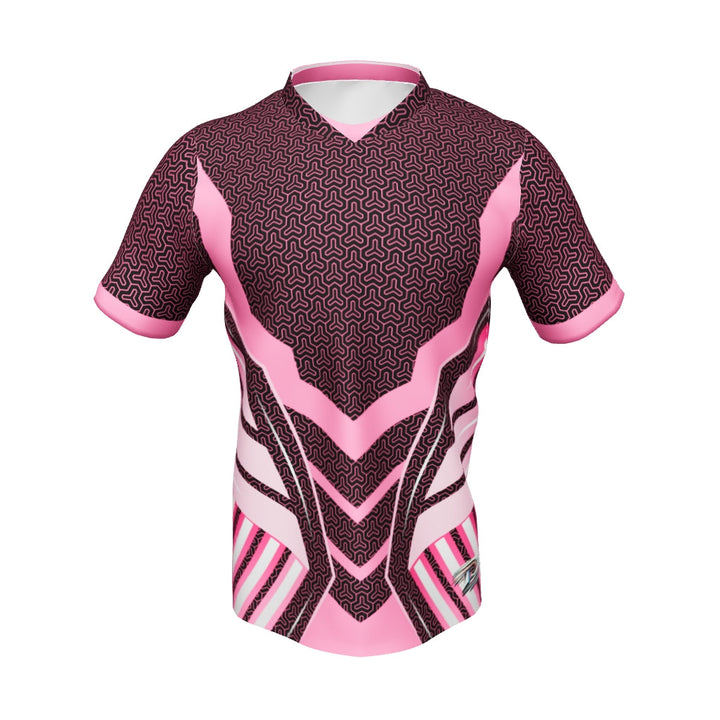 Recycled Unisex Sports Jersey - Dynamic Pink Pattern