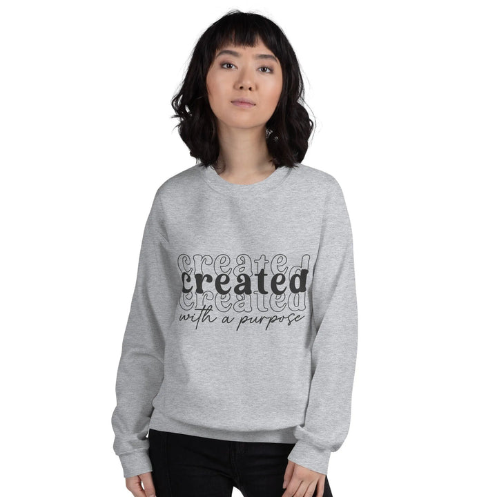 Created with a purpose Unisex Sweatshirt -ARLXUN